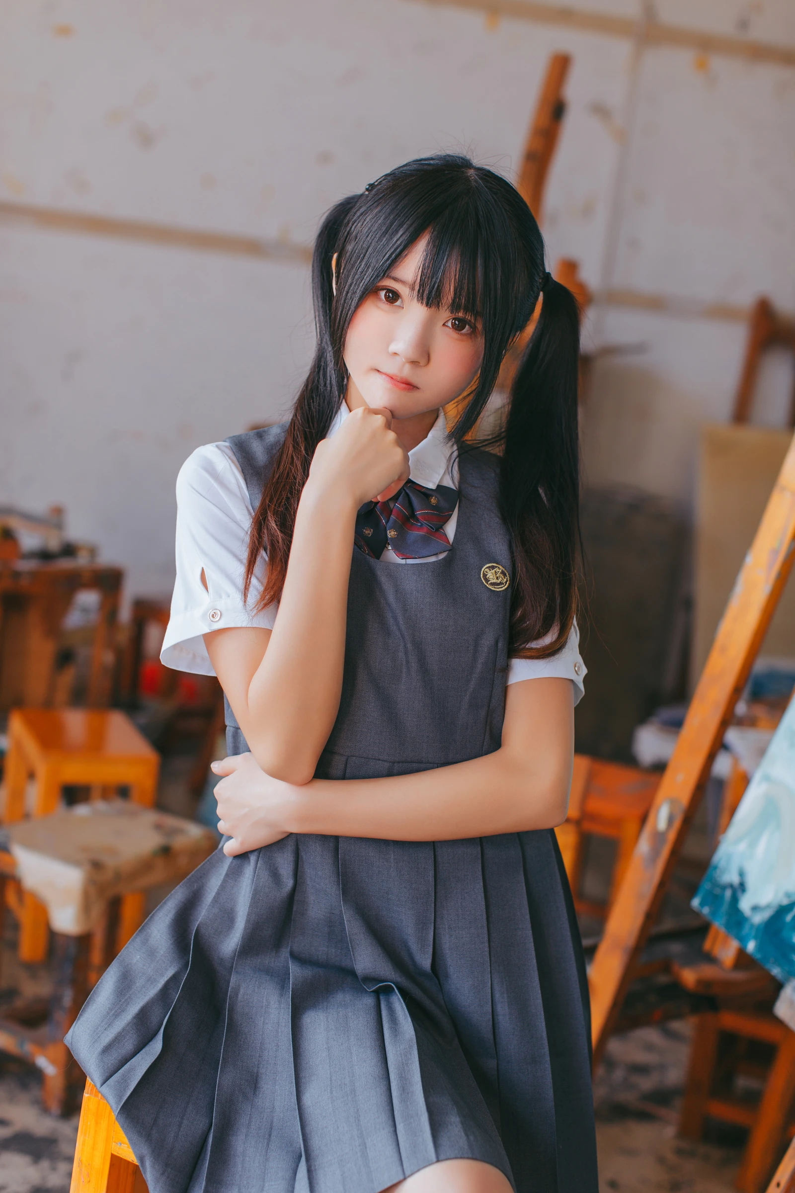 图片[3]-桜桃喵 画室少女 17P-COS世界